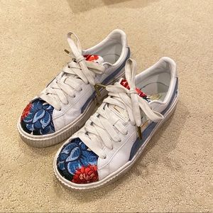Puma embroidered sneakers